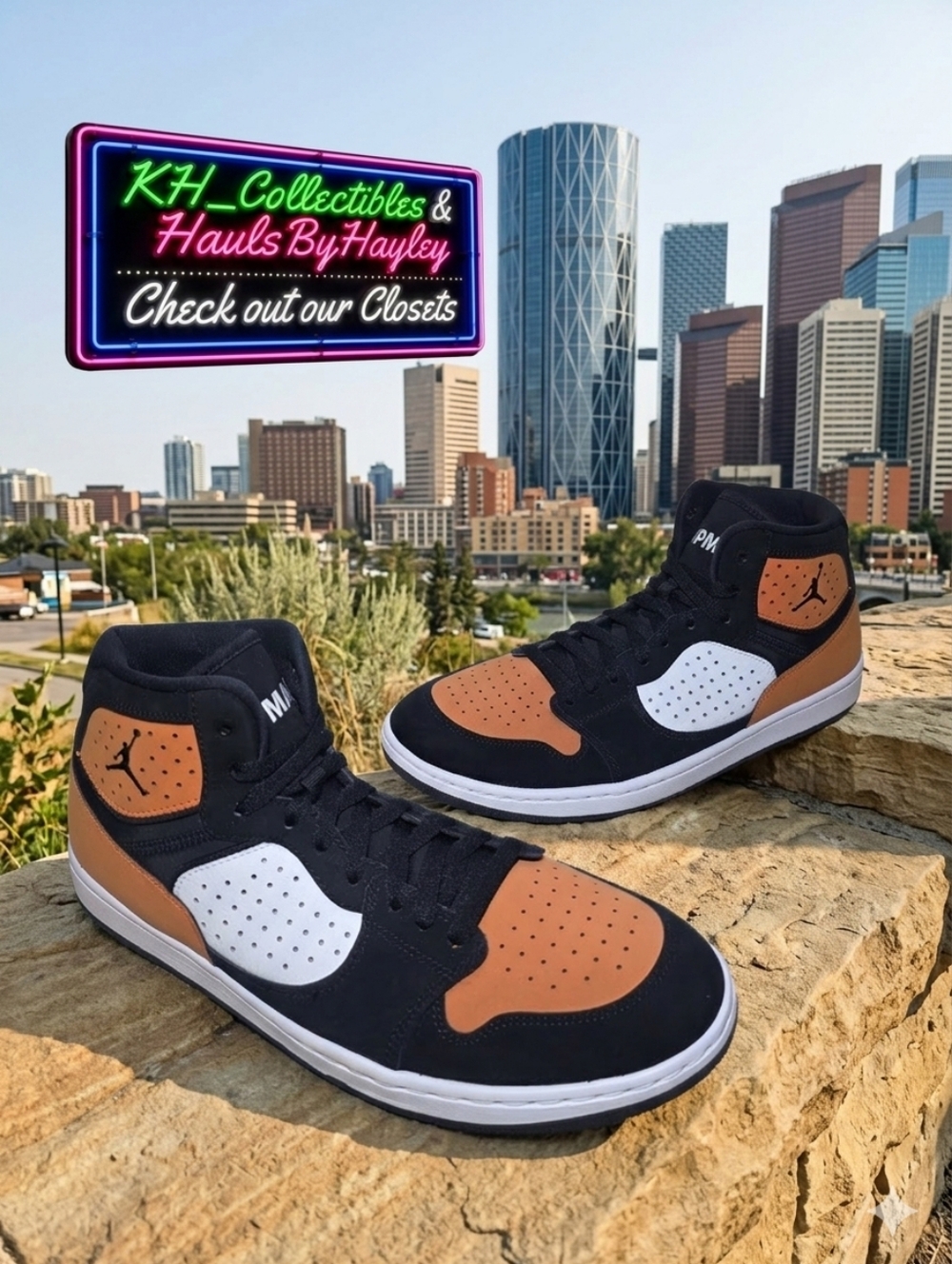 Nike Jordan Access Shattered Backboard High Top Black Orange Men Size 11 AR3762